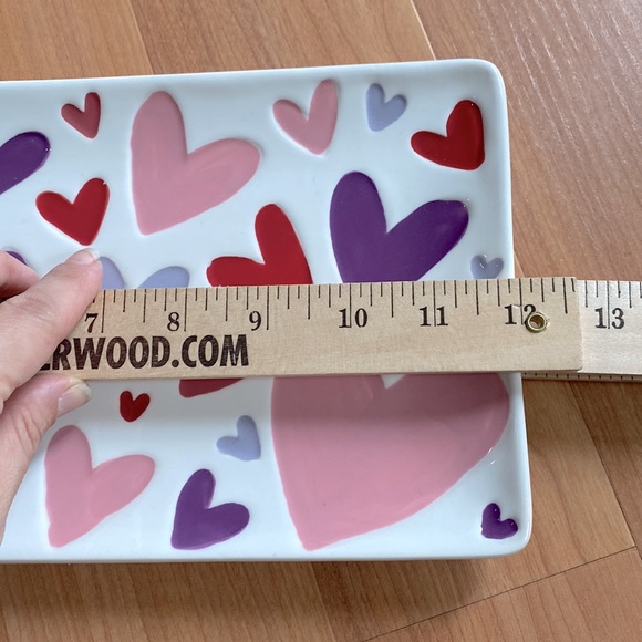 Lang by Design Hand Painted Heart-Themed Serving Platter - Picture 7 of 9